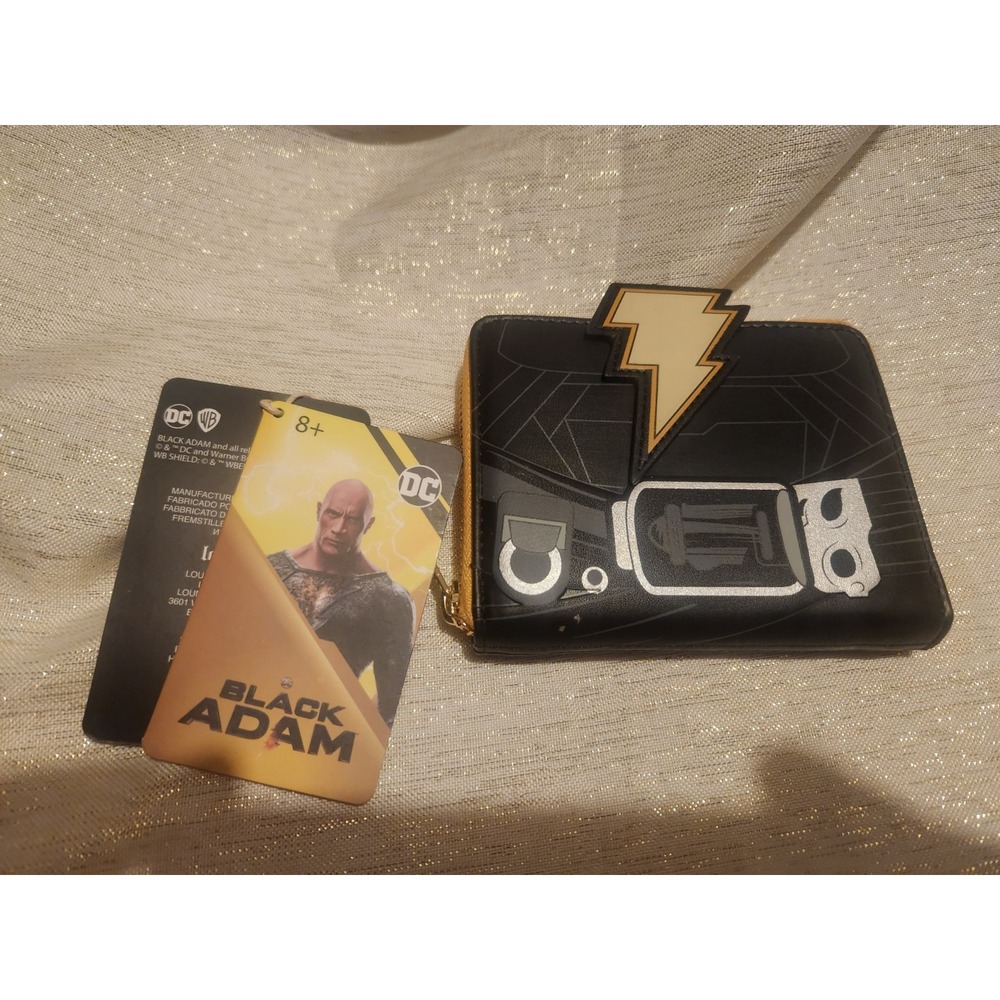 Loungefly DC Comics Black Adam Zip Around Wallet Glows In The Dark NWT Cosplay